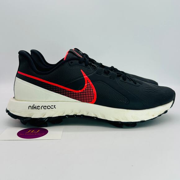 Nike Men's React Infinity Pro Black Crimson Golf Shoes CT6621-002 Size 9 Wide - Picture 1 of 11